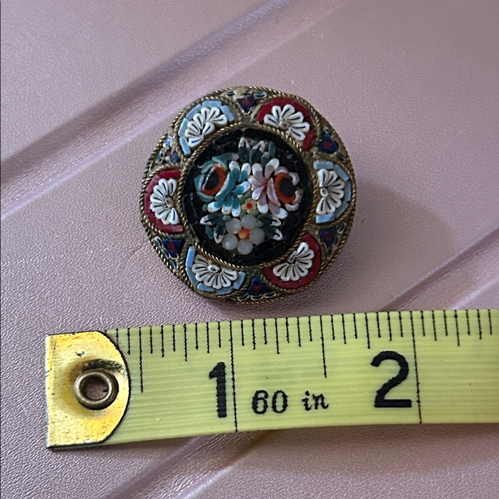 Micro mosaic vintage brooch - Picture 4 of 4